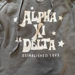 Alpha xi delta cropped hoodie